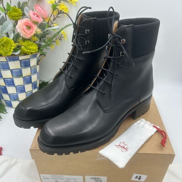 Men’s Christian Louboutin trapman leather ankle boots size 44 made in Italy - Picture 1 of 12